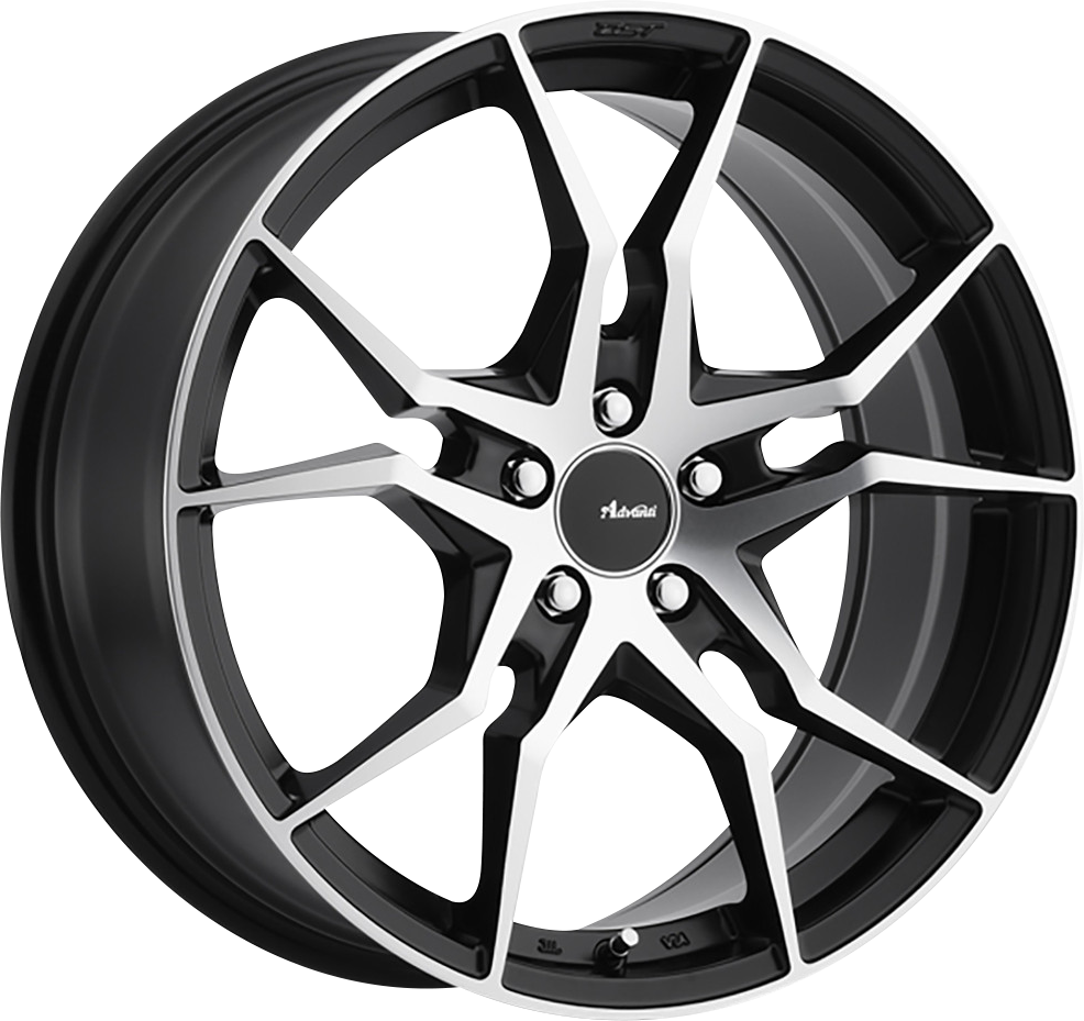 Advanti Hydra Matte Black w/ Machined Face 19x9.5 5x120 et35 74.1