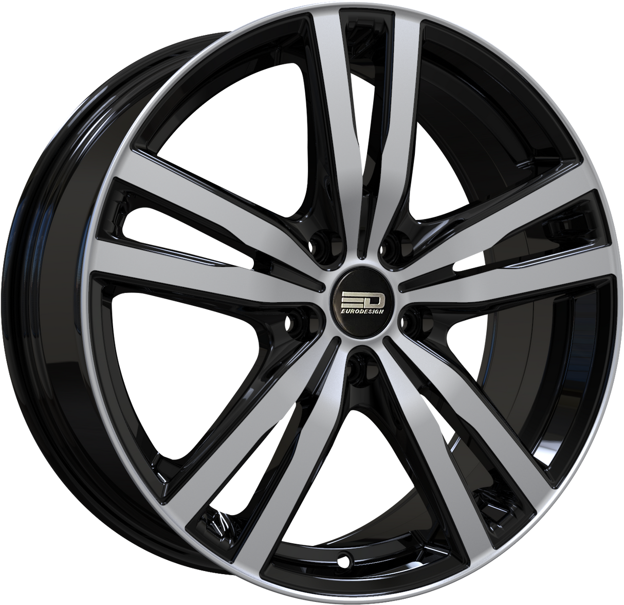 Euro Design (EFS) Ottano - EFS Gloss Black Polished 15x6 5x100/5x105/5x110/5x112/5x115/5x118/5x108/5x114.3/5x98 et35 72.6
