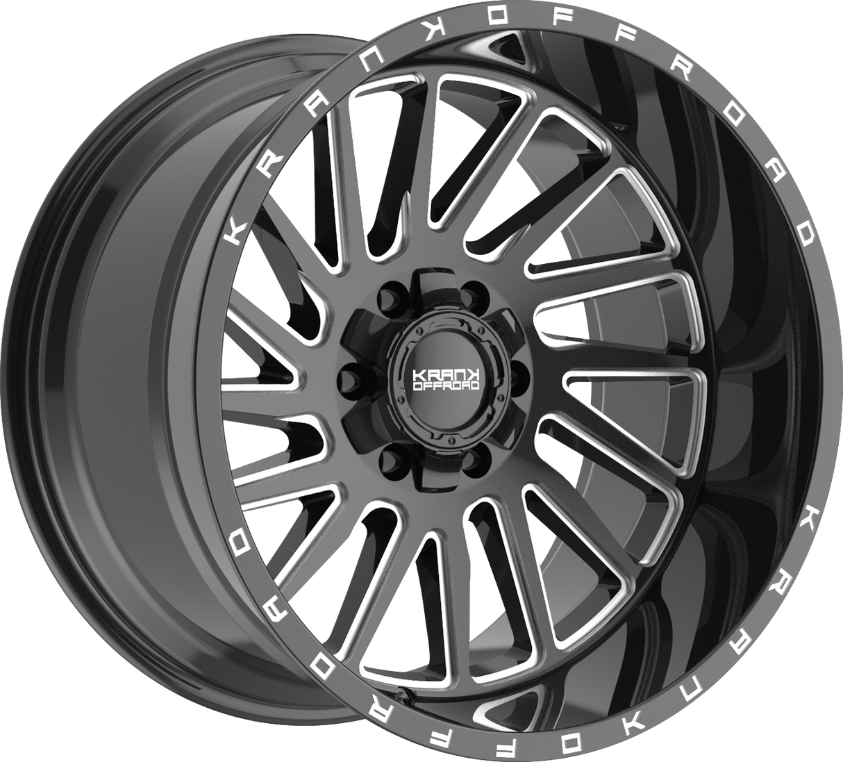 Krank Offroad Coil Gloss Black Milled 20x12 6x135/6x139.7 et-44 108