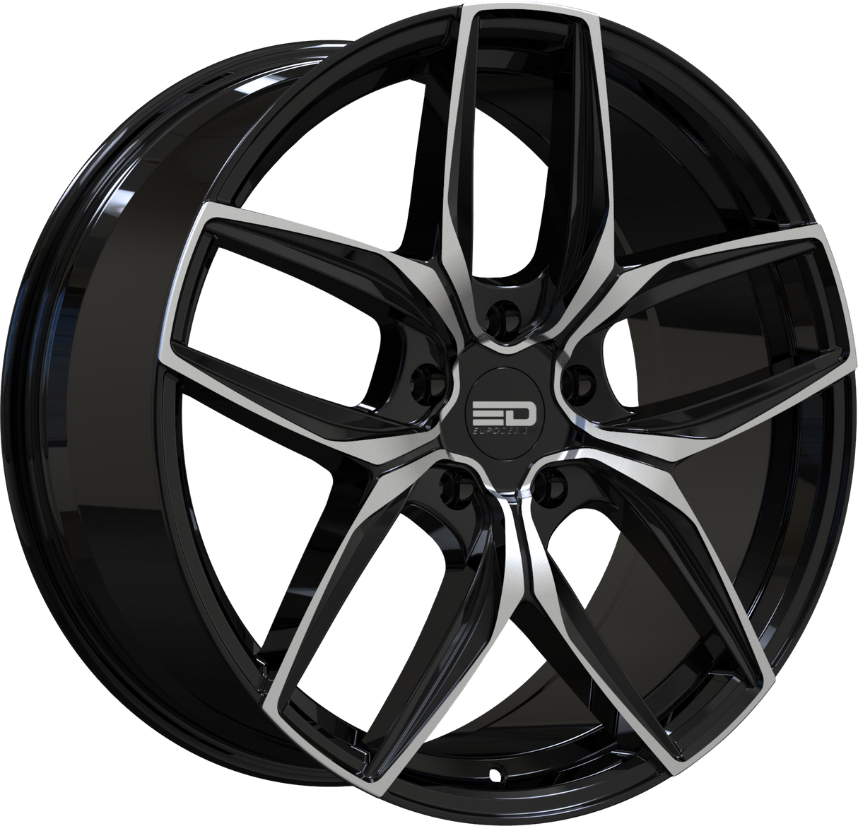 Euro Design Forza Gloss Black Milled 22x9.5 5x112 et40 66.6