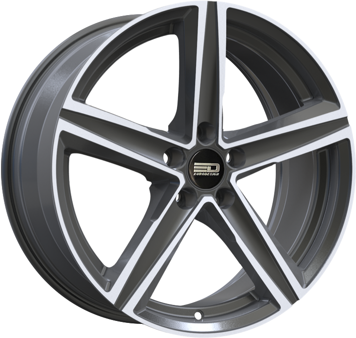 Euro Design Spa Gunmetal Polished 18x8 5x108 et42 63.4