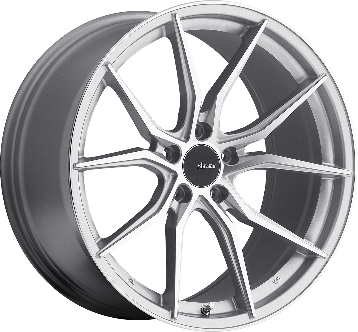 Advanti Hybris Silver w/ Machined Face 18x8 5x108 et45 73.1