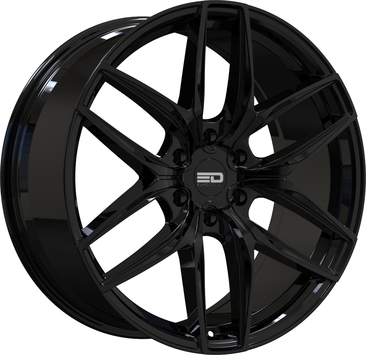 Euro Design Forza 6 Gloss Black 22x9.5 6x120 et41 66.9