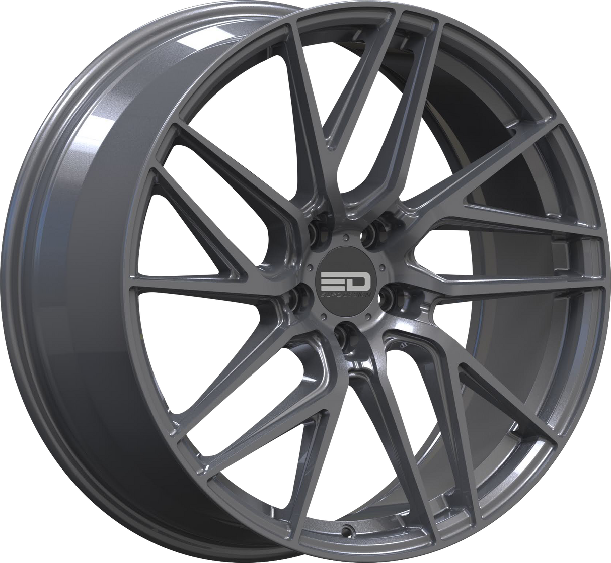 Euro Design Tech Gloss Gunmetal 17x7.5 5x114.3 et35 67.1