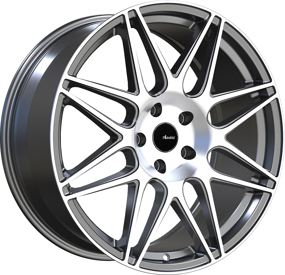 Advanti Classe Matte Gunmetal w/ Machined Face 18x8 5x112 et45 66.6