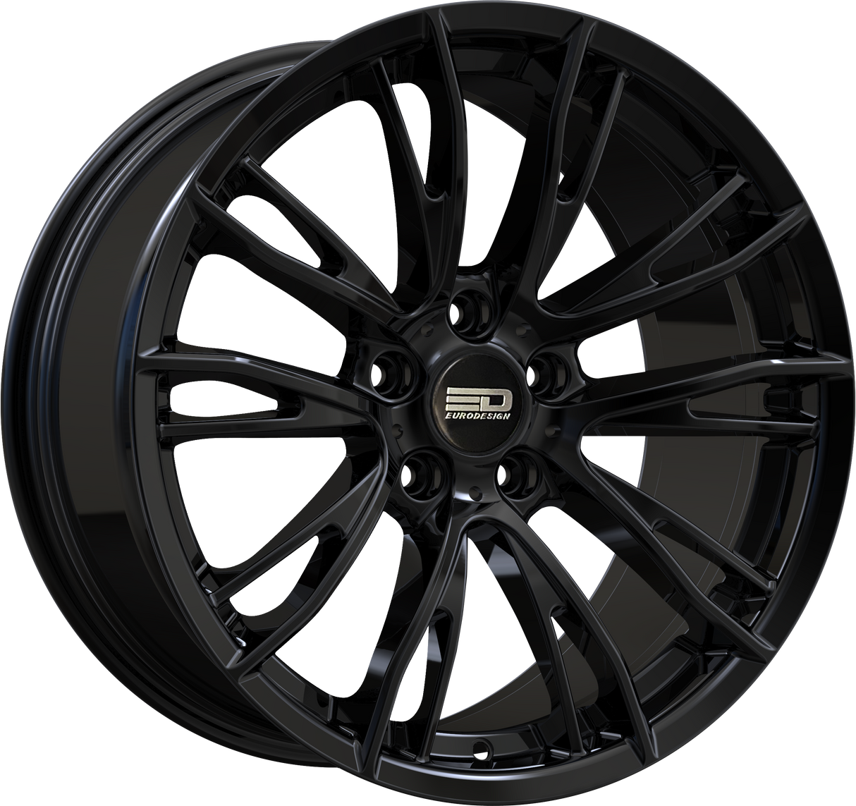 Euro Design Venice Gloss Black 18x8 5x112 et30 66.7
