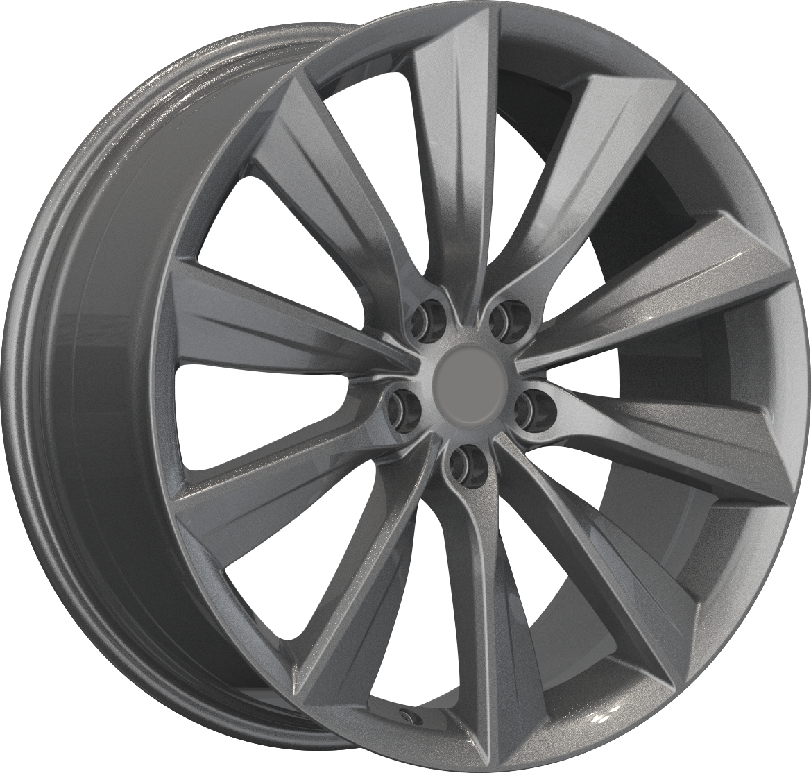 YKW Replicas TS1 Gloss Gunmetal 19x9.5 5x114.3 et35 64.1