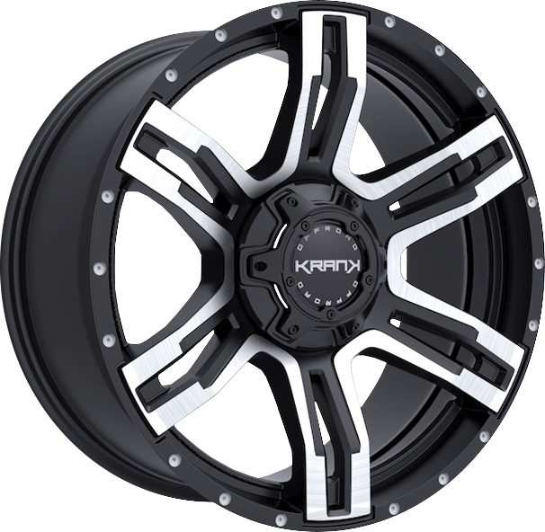 Krank Offroad Caliper Gloss Black w/ Machined Face 20x9 6x135/6x139.7 et18 108