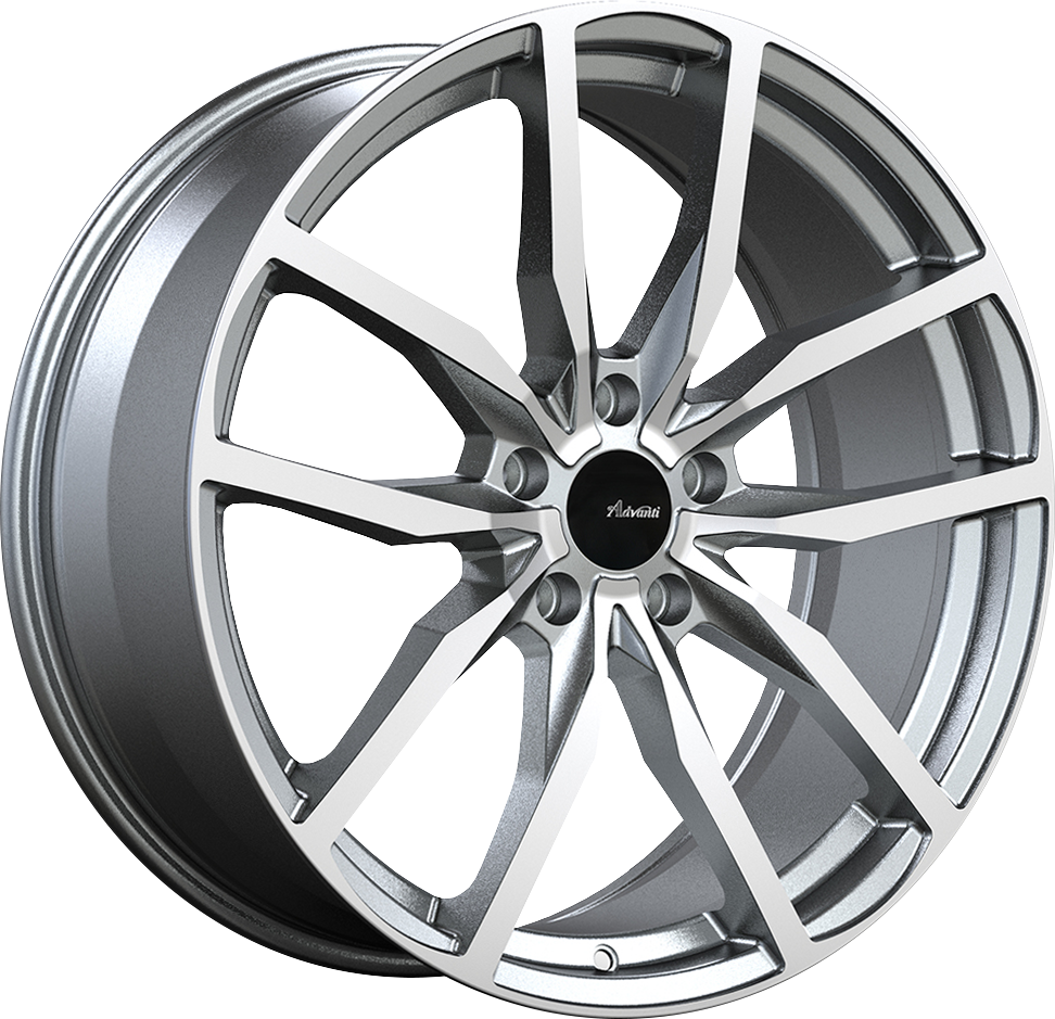 Advanti Rasato Matte Grey w/ Machined Face 18x8 5x112 et35 66.6