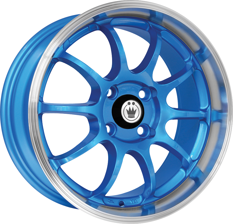 Konig Lightning Blue w/ Machined Lip 15x7 4x100 et38 73.1