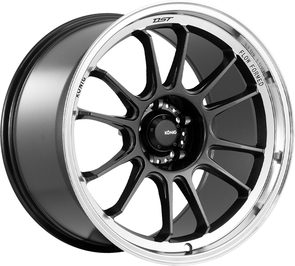 Konig Hypergram Metallic Carbon w/ Machined Lip 17x8 5x114.3 et35 73.1