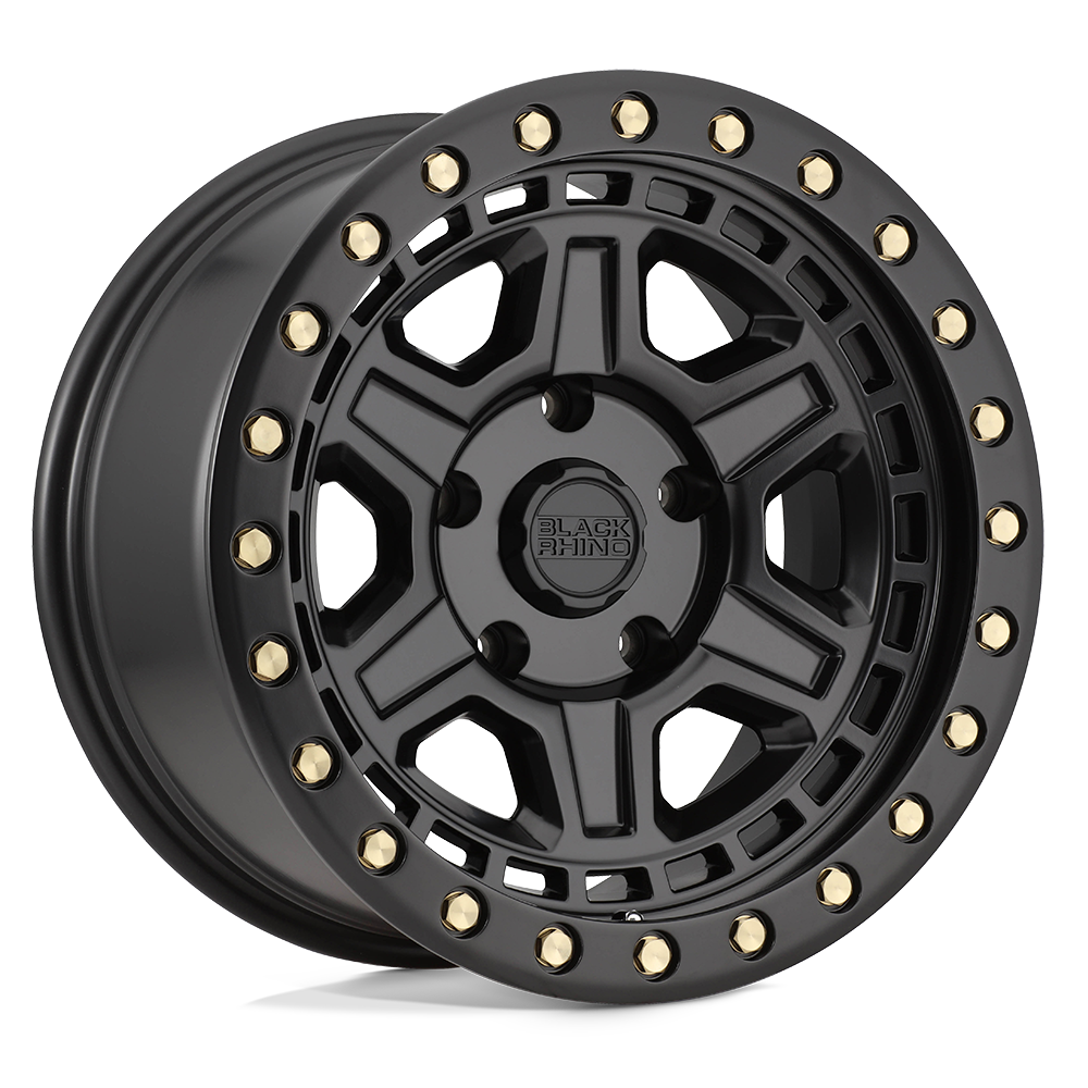 Black Rhino RENO MATTE BLACK W/ BRASS BOLTS 20X9.5 5x127 et0 71.5