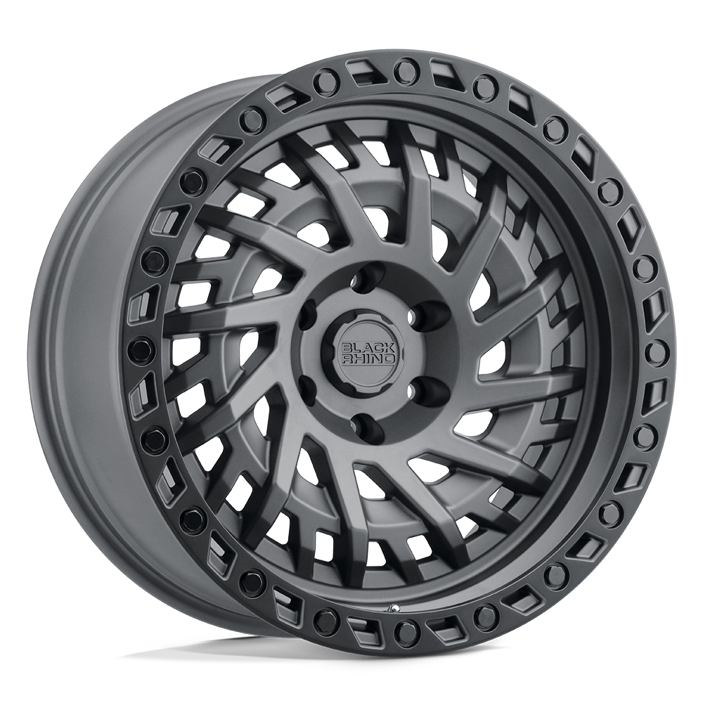 Black Rhino SHREDDER MATTE GUNMETAL W/ BLACK RING 18X9.5 5x127 et-18 71.5