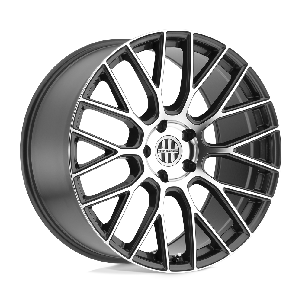 Victor Equipment STABIL GUNMETAL W/ MIRROR CUT FACE 22X10.5 5x130 et56 71.5