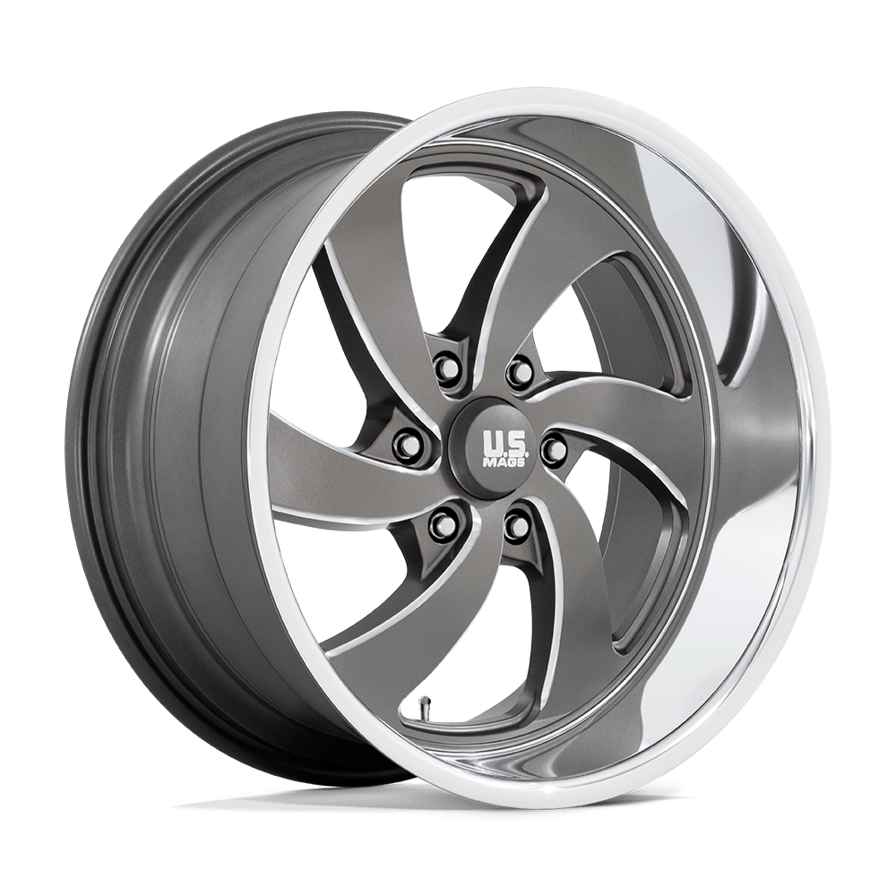 US Mag 1PC U133 DESPERADO ANTHRACITE MILLED DIAMOND CUT LIP 20X9.5 6x139.7 et1 90.7