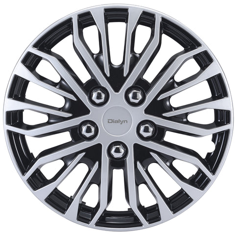 Dialyn Hubcaps Style 136 - 17" Silver/Black - Set Of 4
