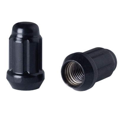 6 Spline Black Nut 2PC 60° Seat-12x1.50mm-17/19/21mm Hex-Premium