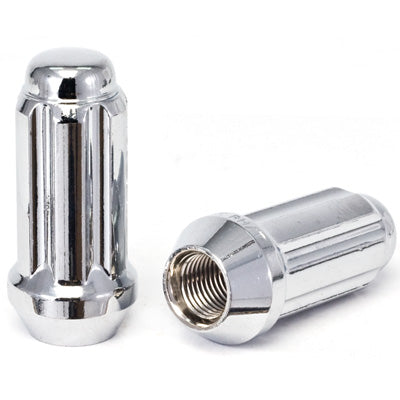 6 Spline Chrome Nut 2PC 60° Seat-12x1.25mm-19/21/22mm Hex-Premium