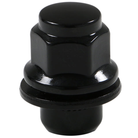 Mag W/Washer Black Nut OEM Flat/60° Seat-12x1.50mm-12mm Shank OD 18.5mm-21mm Hex