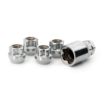 Acorn Chrome Lock O/E Nut Set 60° Bulge-12x1.50mm-19/21mm Hex (PKG/4)