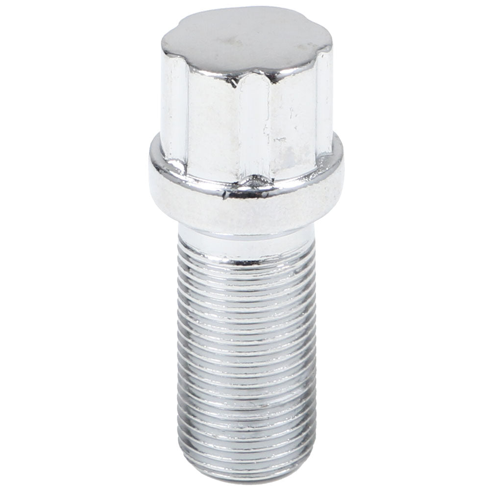 6 Spline Chrome Bolt R14 Radius Seat-15x1.25mm-28mm Shank-17/19/21mm Hex