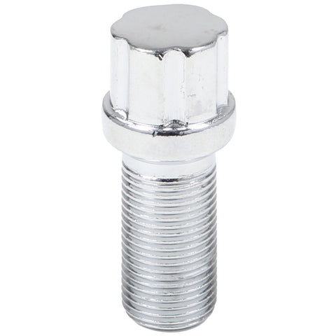 6 Spline Chrome Bolt R14 Radius Seat-15x1.25mm-28mm Shank-17/19/21mm Hex