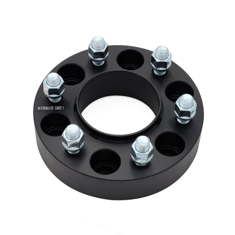 Billet Wheel Adapter-Black-6x135 to 6x135mm-Bore 87.1mm-Thickness 38mm (1.50'')-14x1.50mm