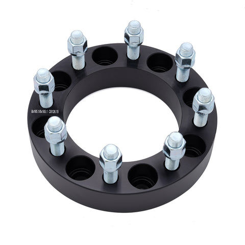Billet Wheel Adapter-Black-8x165.1 to 8x165.1mm-Bore 126.2mm-Thickness 38mm (1.50'')-14x1.50mm